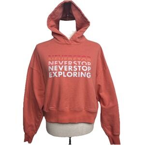 The North Face Hoodie Never Stop Exploring Womens Medium Orange Outdoor Gorpcore